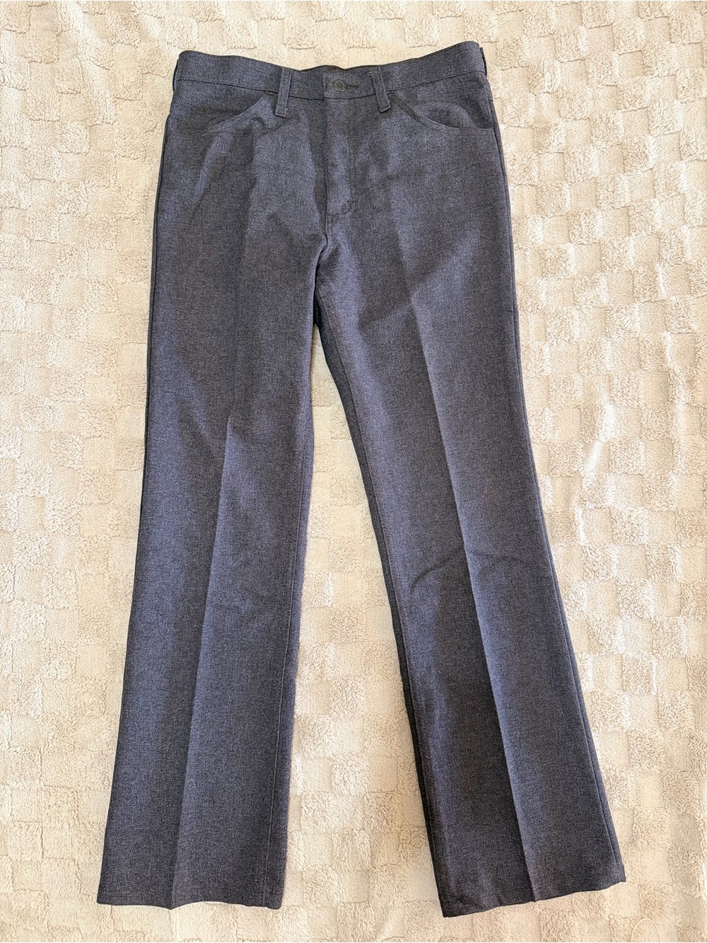 Wrangler Men’s 33x32 Gray Dress Pants Wrancher Polyester Western